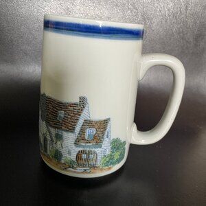 Vintage 60s Otagiri Coffee Cup Tankard Mug Japan MCM Stoneware Summer Cottage